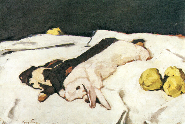Dead hares by Albin Egger-Lienz